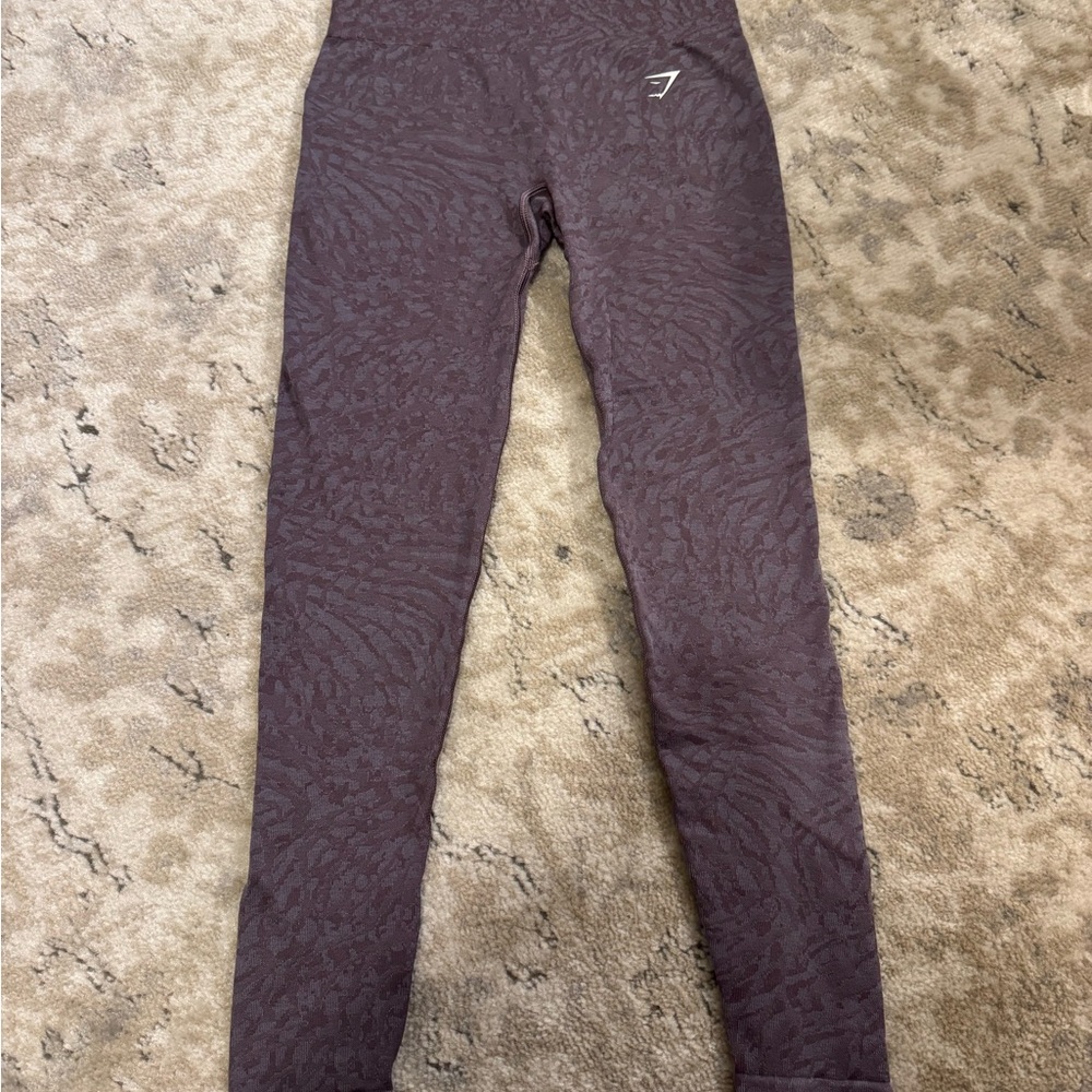Gymshark Plum Textured High-Waist Leggings